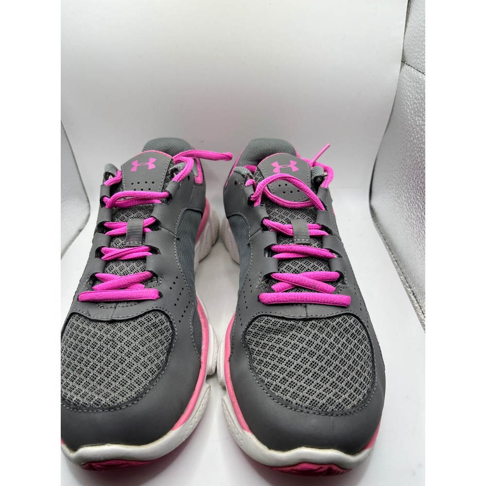 Under Armour Women Gray‎ Pink Running Shoes Sneakers Athletic Trainers Size 5.5